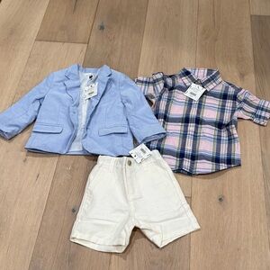 *NEW* Janie and Jack boys blazer, shirt and short set